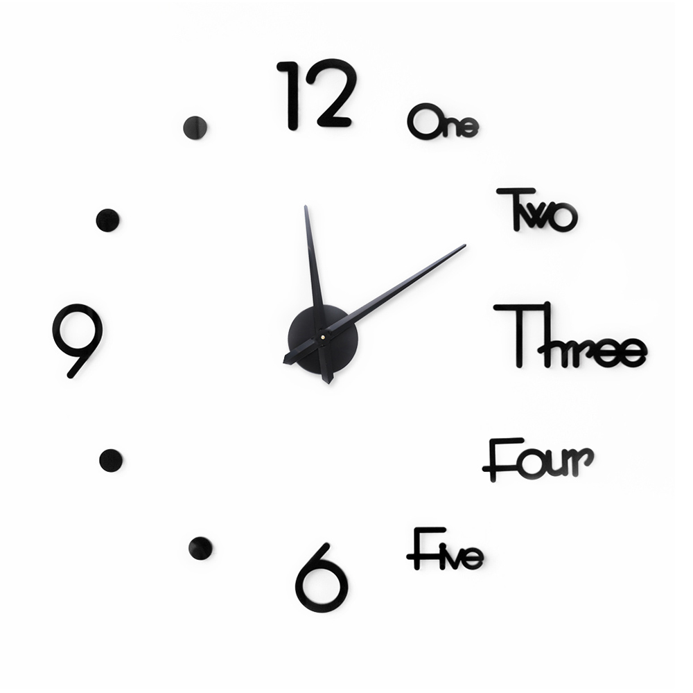 willkey Wall Clock Large DIY 3D Roman Numerals Mirrors Surface Luxury