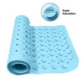 thumbnail image 3 of Non Slip Bath Tub Mat Shower Mat Massage Bathroom Bathtub Mat with Suction Cups and Drain Holes, Keep Floor Clean, Soft on Feet, Machine Washable Shower Floor Mat, 30.3 x 17.7 Inch (Blue ), 3 of 6