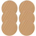 thumbnail image 2 of Teacup Coasters Stylish Drinks Coasters Beech Wood Heat Insulation Circular Design For Kitchen 8.8x8.8x1cm 6Pcs, 2 of 4