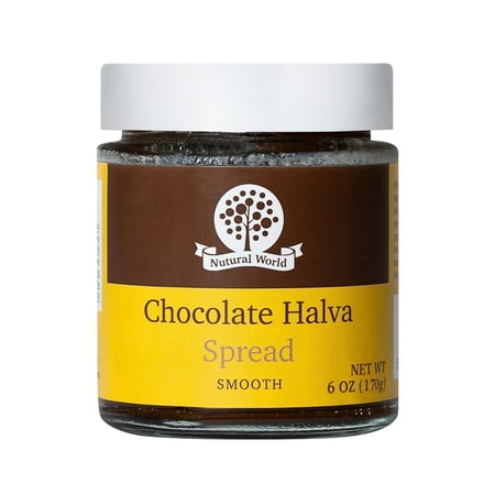 Nutural World Chocolate Halva Spread, Vegan, Kosher, No Added Sugar, 6 oz