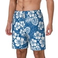 thumbnail image 2 of Uemuo Leaves And Flowers Pattern Mens Swim Trunks Quick Dry Board Shorts with Mesh Lining, Stretch Beach Shorts Quick Dry No-Chafing Board Shorts-3X-Large, 2 of 9