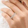 thumbnail image 4 of Pompeii 3/8Ct Diamond Contour Wedding Guard Ring Womens Band 14k Gold Lab Grown, 4 of 5