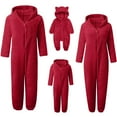 thumbnail image 5 of Matching Family Christmas Pajamas Bodysuit Warm Windproof Long Sleeve Romper with Protective Hood Christmas Family Matching Outfits, 5 of 5