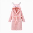 thumbnail image 4 of zuwimk Bath Robe for Boys, Teens Hooded Fleece Robe Cozy Loungewear Soft Nightwear Creeper Gamer Gifts for Kids(Pink,2-4 Years), 4 of 4