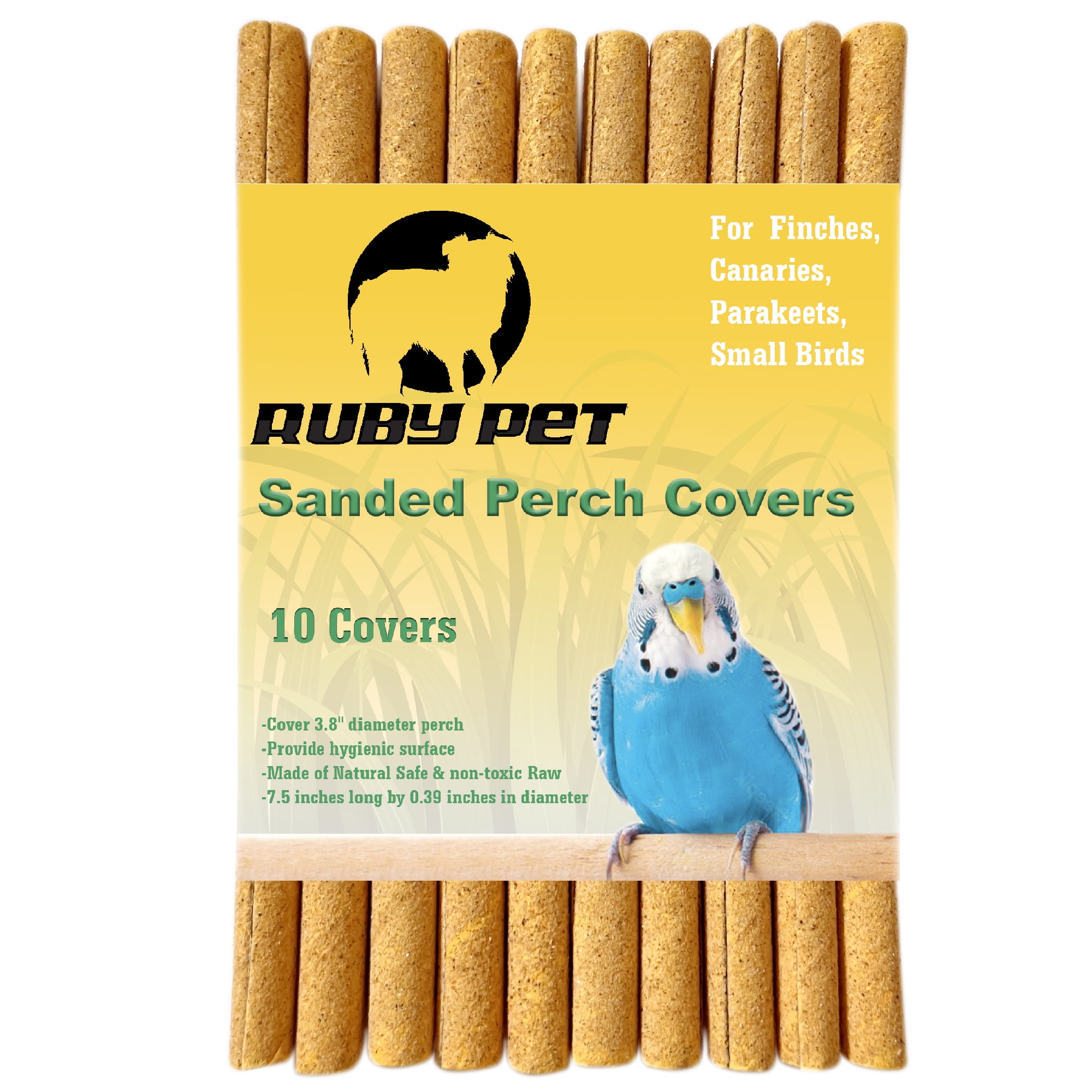 Sanded Perch Covers for Finches, Canaries, Parakeets and Small Birds by