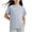 Blue, variant on Fancifize Girls Summer Casual Tshirts Kids Workout Dry Fit Crewneck Short Sleeve Solid Color Tops 3-15 Years
