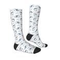 thumbnail image 3 of Haiem Music Shark Socks, Funny Novelty Crazy Design Cotton Socks Sports Socks Knee High Socks For Men, Women,1Pairs - Gift For Working Friends, 3 of 8