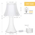 thumbnail image 2 of White Nightstand Lamps - Modern Table Lamp Set of 2 with Acrylic Body, 11" High, 2 of 5