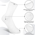 thumbnail image 3 of Calcetines Blancos para Mujer 5 Pares Bonitos Calcetines Largos Calcetines Redondos para Mujer Calcetines Suaves de Medias Ligeras y Finas de Algodón para Mujer, 3 of 5