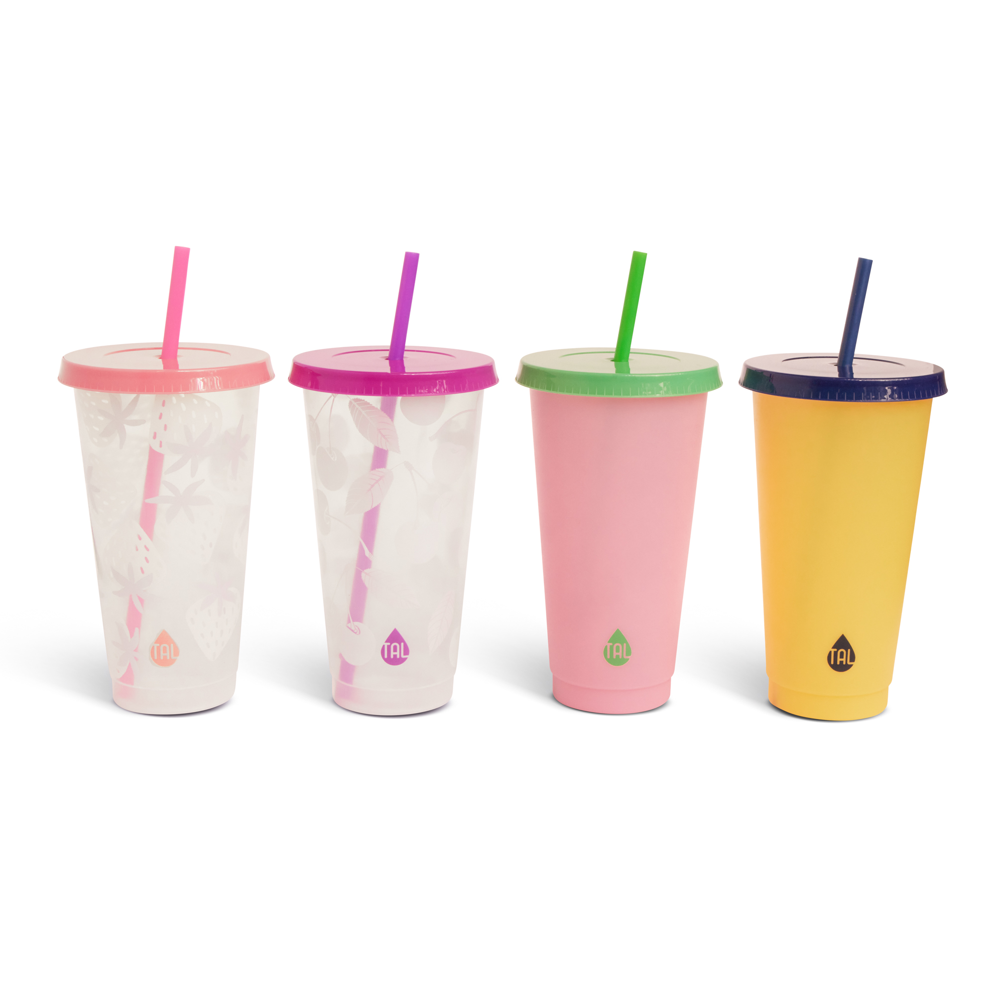 TAL Color Changing Cups 24oz 4-Pack, Fruits