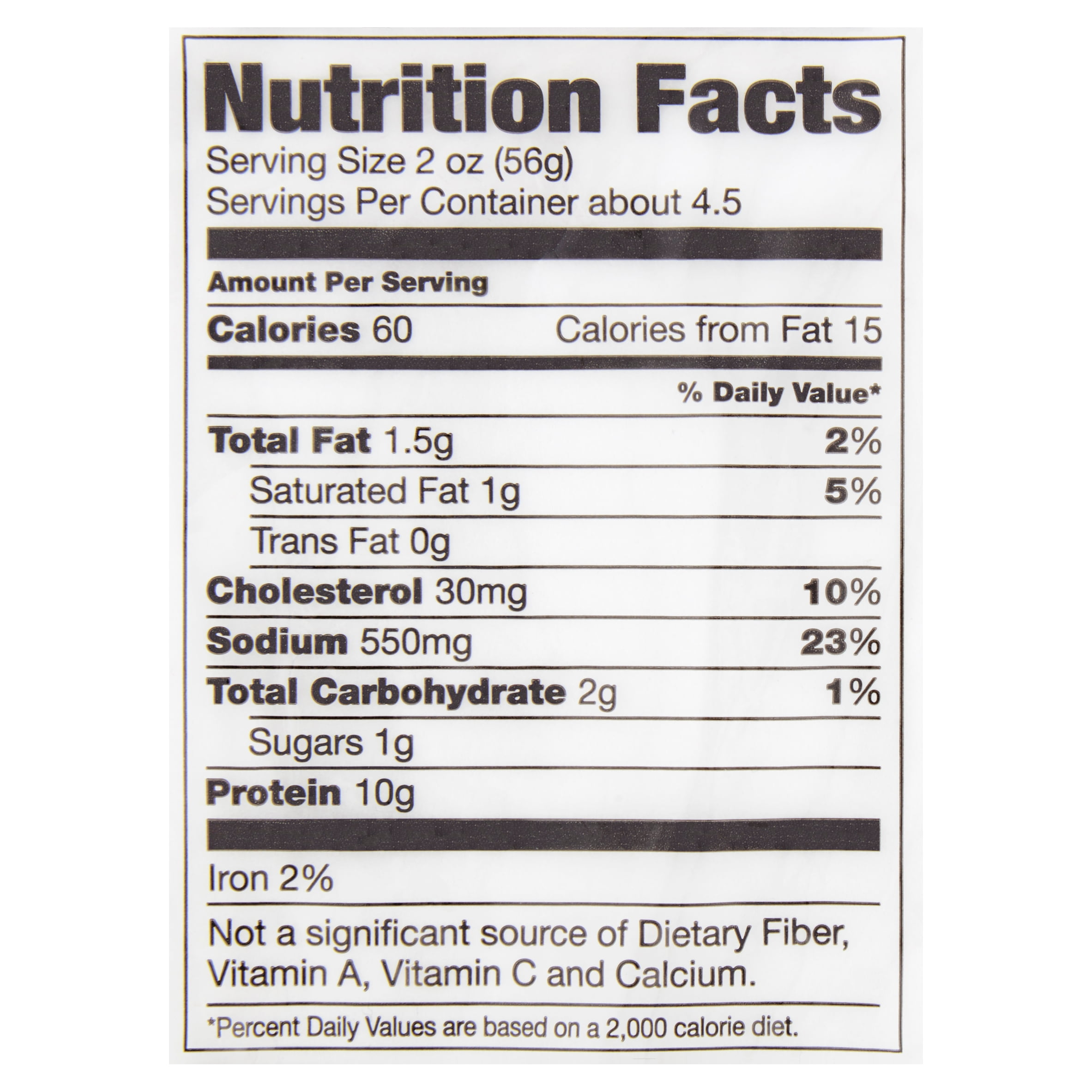 Great Value Thin Sliced Smoked Ham Lunchmeat, 9 oz, Plastic Tub