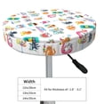 thumbnail image 4 of Balery Hello Summer Cat Fundas de asiento para taburete de bar redondo de tela de terciopelo ajustables que protegen de arañazos y manchas para sillas de 14 a 17 pulgadas.-14 inch, 4 of 7