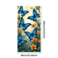 thumbnail image 3 of Beautiful Blue Butterflies and Pink Flowers Background Banner Party Decorations Backdrop Photography Props Spring Events Garden Parties Wedding Decorations, 3 of 4