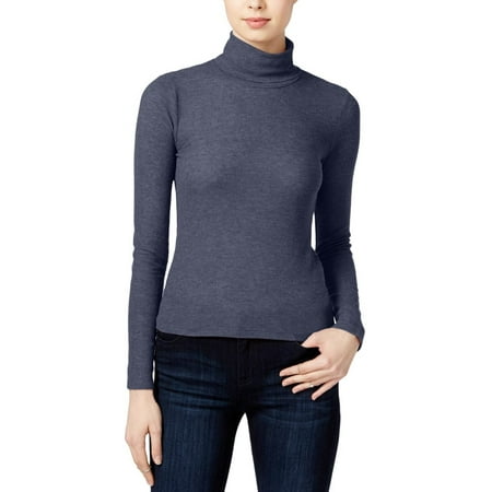 - Chelsea Sky Womens Ribbed Turtleneck Pullover Top