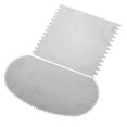 thumbnail image 2 of BCP Juego de 2 raspadores dentados de acero inoxidable, herramienta artesanal para escultura de cerámica, 2 of 2