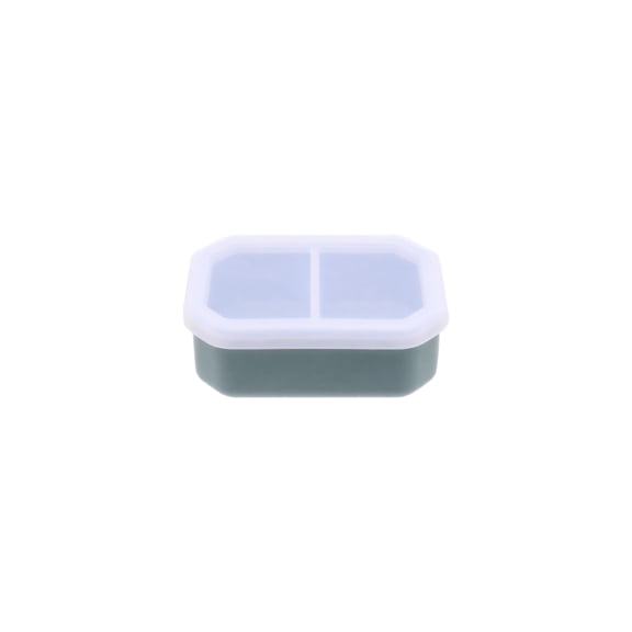 Pet Food Container, Green Silicone Two Compartment Travel Storage
