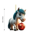 thumbnail image 3 of Holloyiver Christmas Ornaments 2023 Horse Merry Christmas Acrylic Hanging Ornaments Pony Girl Kid Pendant Horse Memorial Collectible Gift Tree Decoration, 3 of 8