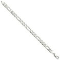thumbnail image 3 of Auriga Fine Jewelry 925 Sterling Silver 7.5mm Figaro Chain Bracelet 7inch for Women, 3 of 5