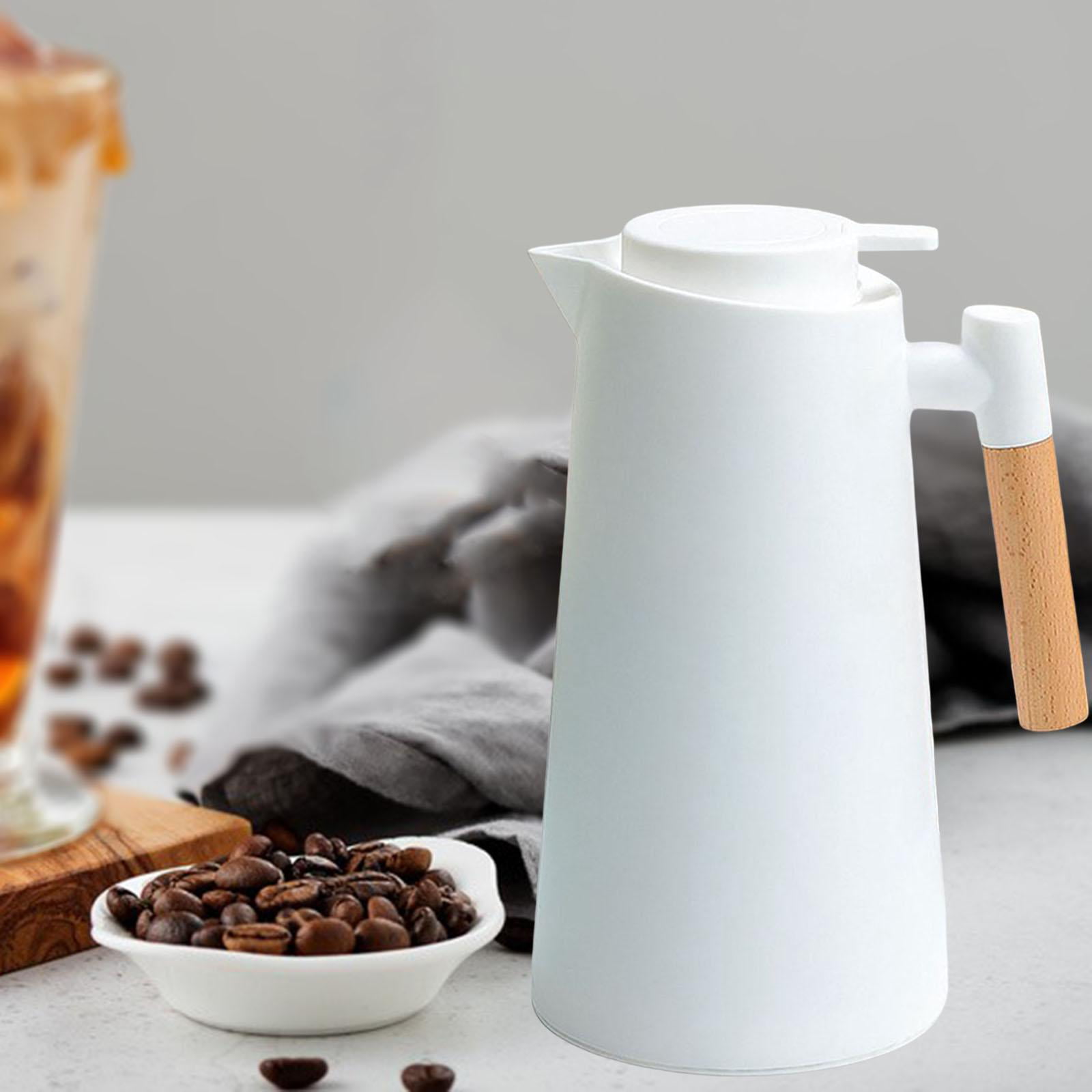 Portable 1L Thermal Insulation Kettle Glass Liner Carafe Tea Pot Jug Kettle 