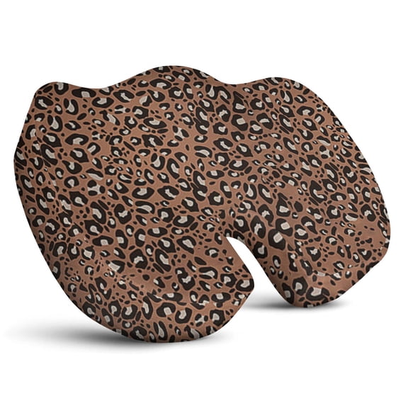 Premium Leopard Pattern Memory Foam Seat Cushion Ergonomic Chair Pad for Office Chair, Car, Airplane & Bleachers Sciatica, Tailbone Hip & Back Pain Relief - Chair Cushion for Long Office Workers.