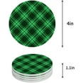 thumbnail image 1 of FMSHPON Green Black Check Plaid Set of 6 Round Coaster for Drinks, Absorbent Ceramic Stone Coasters Cup Mat with Cork Base for Home Kitchen Room Coffee Table Bar Decor, 1 of 6