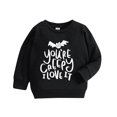 thumbnail image 2 of Kmbangi Pull Imprimé Halloween Enfant Col Rond Noir, 2 of 7