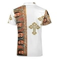 thumbnail image 5 of Ethiopian Fashion Men Zipper T-shirt Summer Casual Short Sleeve T-shirt Top, 5 of 7