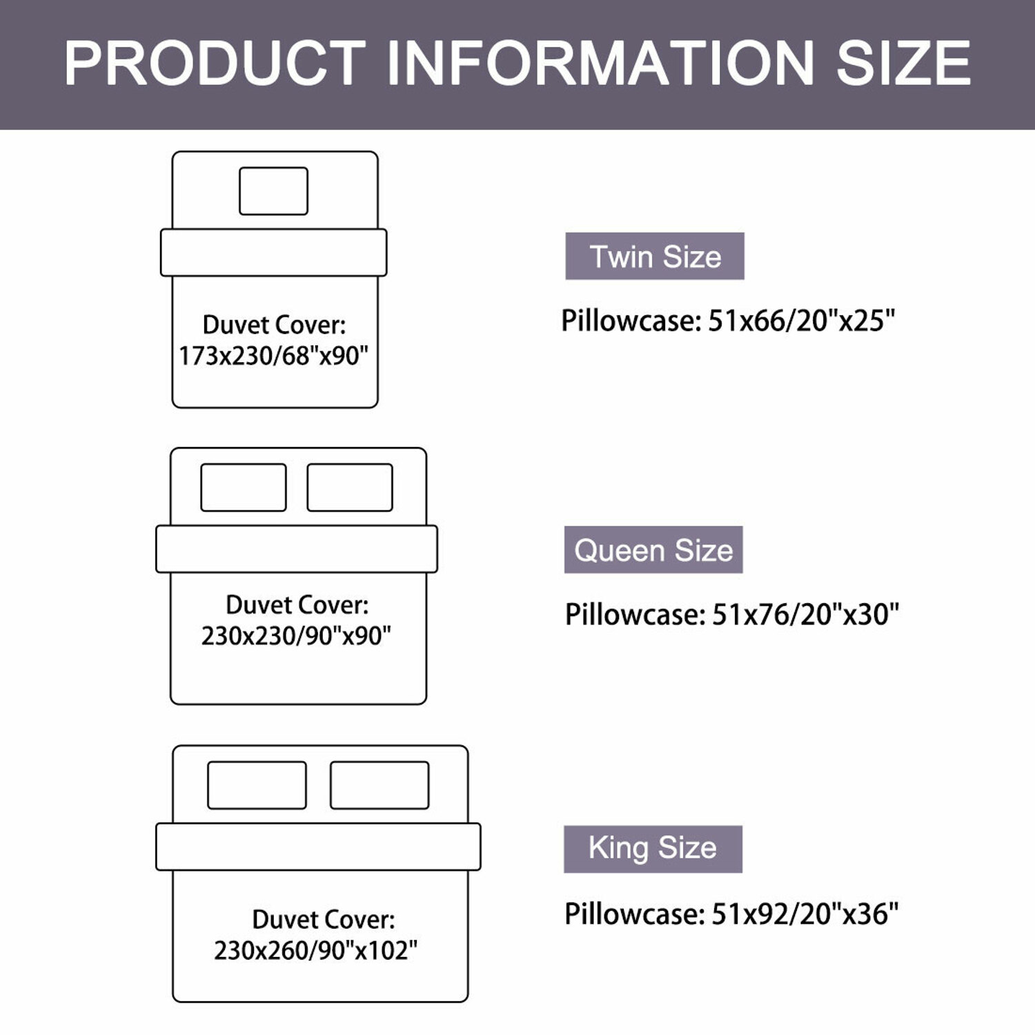 Unique Bargains 3-Pack Bow Tie Duvet Cover Bedding Set Queen Dark Purple