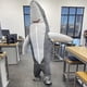 thumbnail image 2 of Disfraz inflable de tiburón (gris), disfraz navideño inflable para adultos, adecuado para fiestas, regalos de cumpleaños, fiestas de juegos JM, 2 of 5