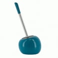 thumbnail image 3 of PISE Freestanding Peacock Blue Toilet Brush and Holder Set, 3 of 7
