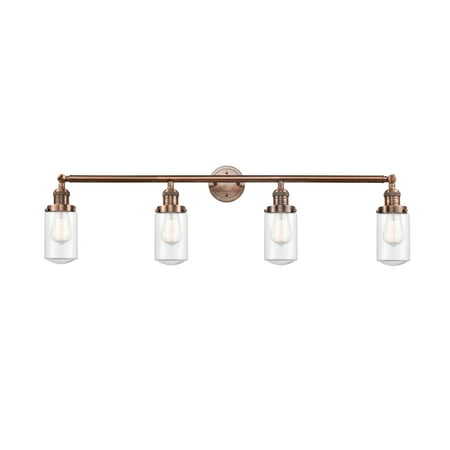 

Innovations Lighting 215 Dover Dover 4 Light 43 Wide Bathroom Vanity Light - Copper