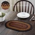 thumbnail image 4 of VHC Brands Heritage Farms Dining Table Placemat, Braided Jute, Oval, Red Black Tan. 12x19, 4 of 8