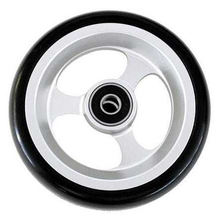 New Solutions CW503 4 x 1 inch Aluminum Caster with 0. 32 inch Bearings & Black Tire Wheelchair