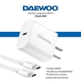 thumbnail image 2 of Cargador Turbo DAEWOO Carga Rapida Cable Tipo C Usb 45w, 2 of 3