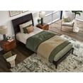 thumbnail image 3 of AFI Valencia Twin-XL Solid Wood Low Profile Sleigh Platform Bed, Espresso, 3 of 12