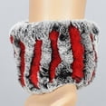 thumbnail image 2 of MIMIGO Handmade Rabbit Fur Women Winter Knitted Rex Rabbit Neck Warmer Infinity loop Scarf Scarves For Women Ladies, 2 of 3