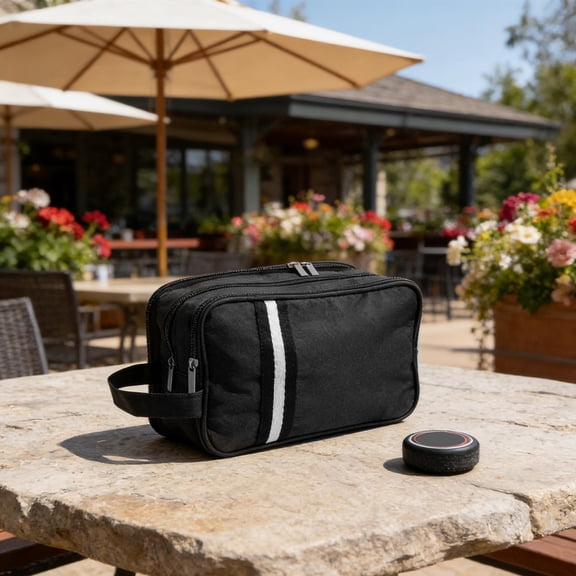 LOLIPPYY Hockey Black Compartments Organizer with Tape Bag Multiple Oxford Cloth
