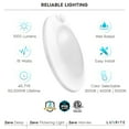 thumbnail image 7 of Luxrite 6 inch LED Motion Sensor Ceiling Light, 120V, 3 Color Selectable 3000K-5000K, 30s Timeout, 15W, 1000 Lumens, Wet Rated, 7 of 7