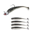 thumbnail image 1 of Cebos de pesca Señuelos duros de silicona Cebos de curricán realistas Suministros de pesca Negro, 1 of 9
