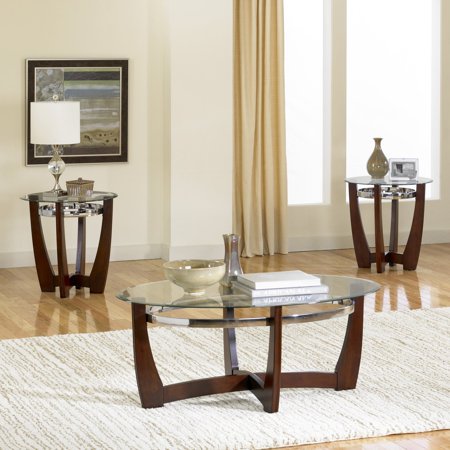 Standard Furniture Apollo Oval Coffee Table With 2 End Tables Walmart Com Walmart Com