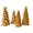 Gold, variant on Deeceymbur Set of 4 Lighted Gold Christmas Tree Decorations Battery Operated Tabletop Trees for Festive Home Decor