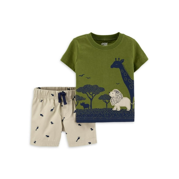 Child Of Mine By Carter S Baby Boy Safari 2 Piece Walmart Com Child Of Mine By Carter S Baby Boy Safari 2 Piece Walmart Com