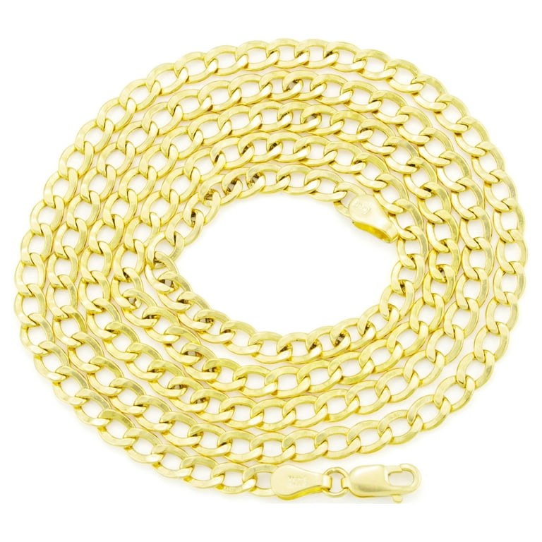 Solid 14k Yellow Gold Miami Cuban Link Chain Thin Necklace Mens Or Ladies  18-24