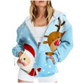 thumbnail image 1 of Puntoco Chaqueta De Mujer Casual Impreso Con Cremallera De Manga Larga Sudadera Con Capucha Chaqueta superior Liquidación De Navidad Puntoco Puntoco-502, 1 of 4