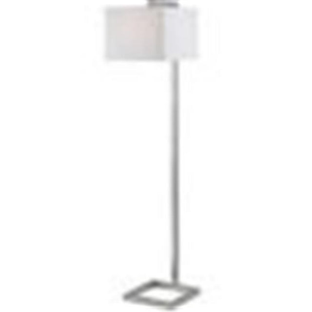 Kenroy Home Modern Floor Lamp ,64 Inch Height, 15 Inch Width, 17.5 Inch Ext with Brushed Steel Finish