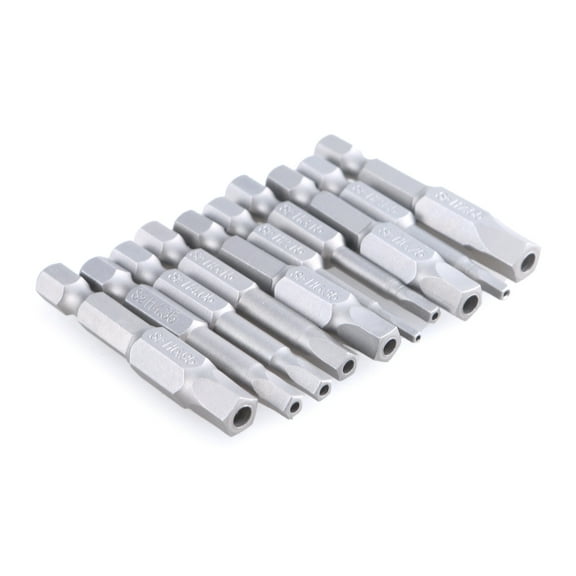 SIEYIO Pentagonal Screwdriver Bit Set 10PCS Easy Interchangeability 1/4" For Variety of Tool Different Size