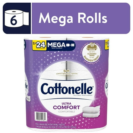 Cottonelle Ultra Comfort Toilet Paper - 6 Mega Rolls