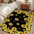 thumbnail image 5 of Kitchen Mats for Floor 3x5 Ft, Sunflower Black Non Slip Area Rugs for Kitchen Bedroom Entryway, Watercolor Floral Vintage Farmhouse Washable Carpet Runner Rug Floor Mats for Bedroom Home Decor, 5 of 9