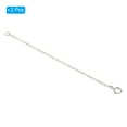 thumbnail image 3 of Unique Bargains 3 Inch S925 Silver Necklace Extender Gold Plated Chain Extenders Extension, Platinum 2 Pack, 3 of 6