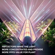 DONGPAI T5 16.8 LED Grow Lights 4 Pack, 5000K Full Spectrum LED Plant Light Strips for Indoor Plants with V-Shaped Reflector, End-to-End Connectable for Seed Starting, Shelves and Greenhouse